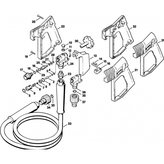 Spray Gun Assembly for Stihl RE830W Hot Pressure Washer