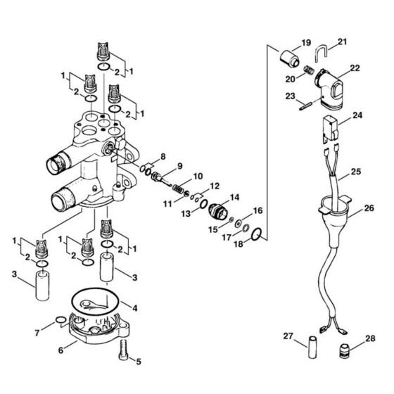 Valve Block Assembly for Stihl
