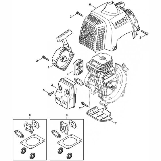 Rewind Starter & Muffler