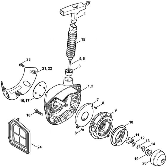 Rewind Starter for Stihl Brushcutter