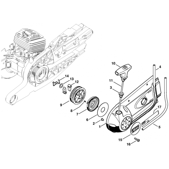 Rewind Starter for Stihl TS800