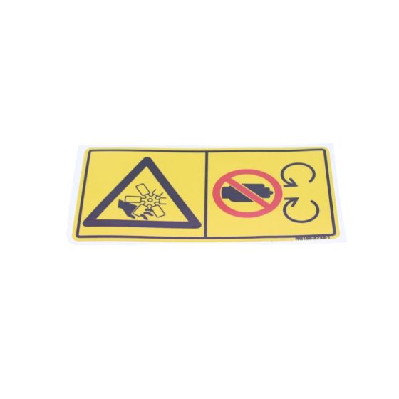 Fan Warning Label for Kubota KX016-4, KX018-4 Mini Excavator - OEM No. RG158 57260