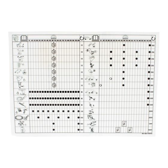 Label (MAINTENANCE) for Kubota KX016-4, KX019-4 Excavators - OEM No. RG158 57870