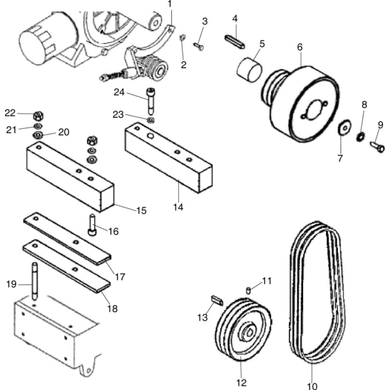 Engine & Drive Kit (Kohler) for Belle Ride-On Trowel