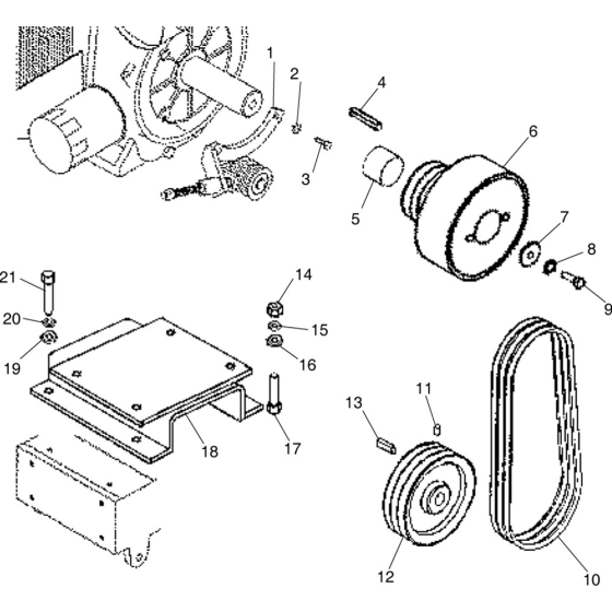 Engine & Drive Kit (Honda) for Belle Ride-On Trowel