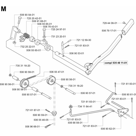 Controls-1 Assembly for Husqvarna Rider 11 Ride on Mowers