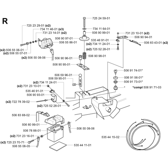 Electricals Assembly for Husqvarna Rider 11 Ride on Mowers