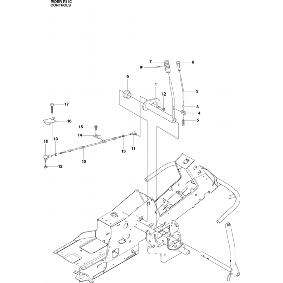 Controls-1 Assembly for Husqvarna Rider 11 C Ride on Mowers