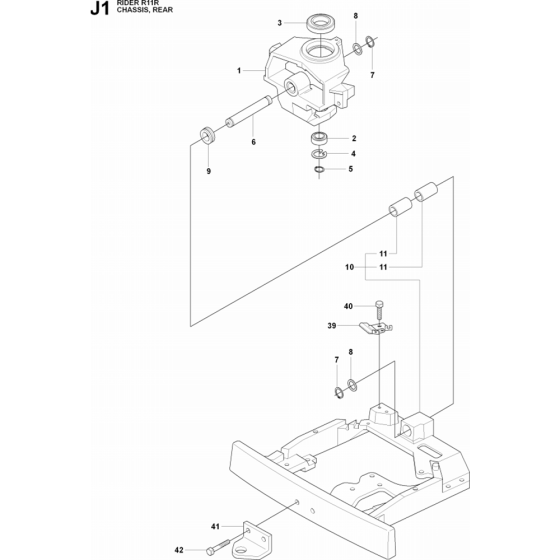 Transmission-1 Assembly for Husqvarna Rider 11 R Ride on Mowers