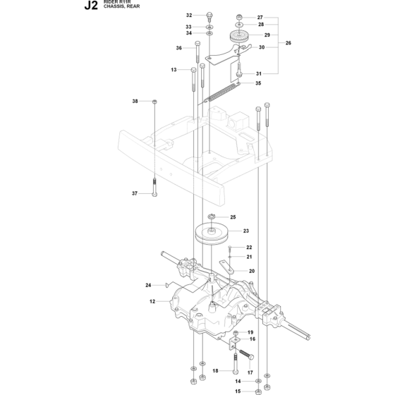 Tranmission-2 Assembly for Husqvarna Rider 11 R Ride on Mowers