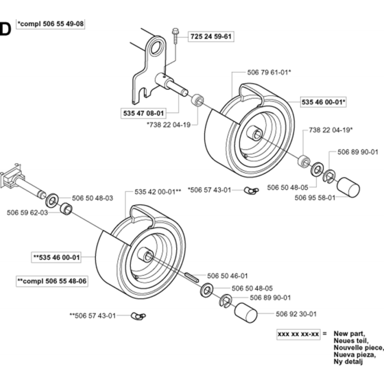 Wheels and Tires Assembly for Husqvarna Rider 13 Ride on Mowers