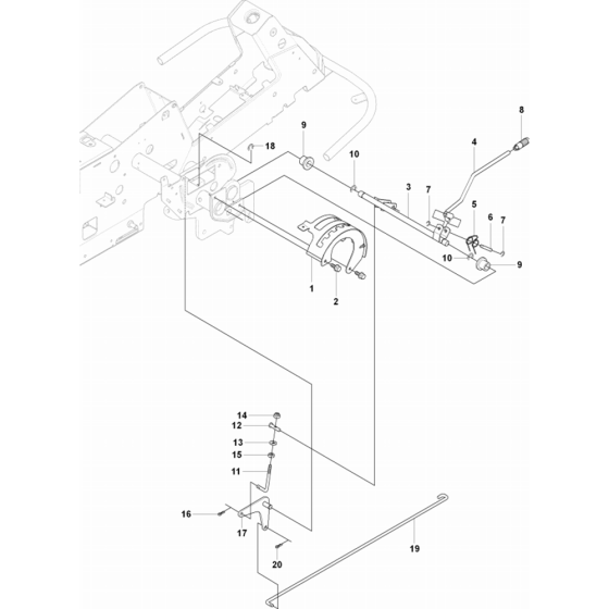 Height Adjustment Assembly for Husqvarna Rider 13 AWD Ride on Mowers