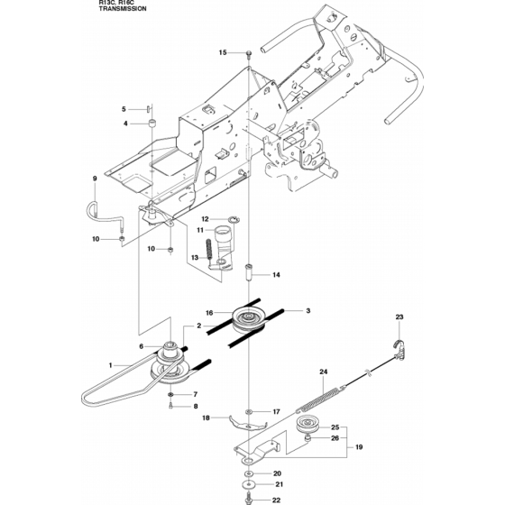 Transmission Assembly for Husqvarna Rider 13 C Ride on Mowers