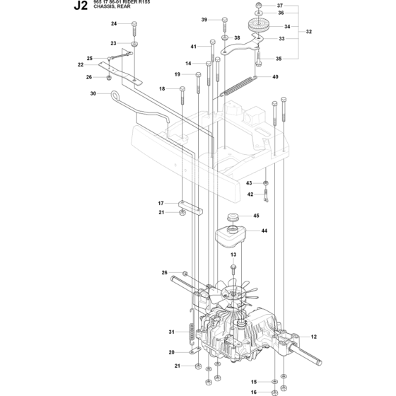 Transmission-2 Assembly for Husqvarna Rider 155 Ride on Mowers