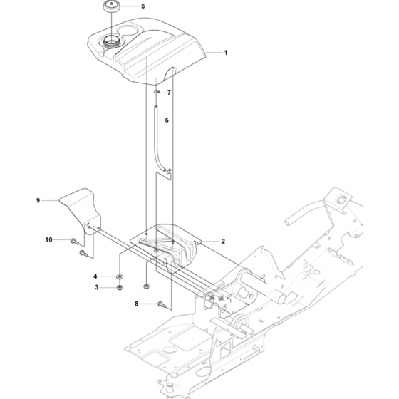 Fuel System Assembly for Husqvarna Rider 155 Ride on Mowers