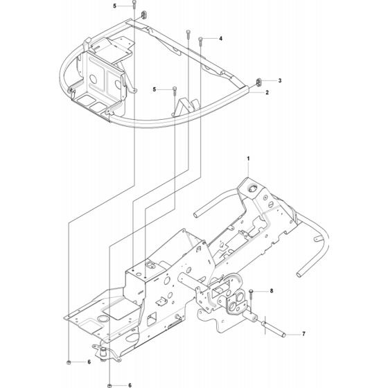 Chassis/Frame Assembly for Husqvarna Rider 155 Ride on Mowers