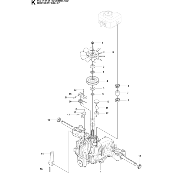 Transmission-3 Assembly for Husqvarna Rider 155 AWD Ride on Mowers