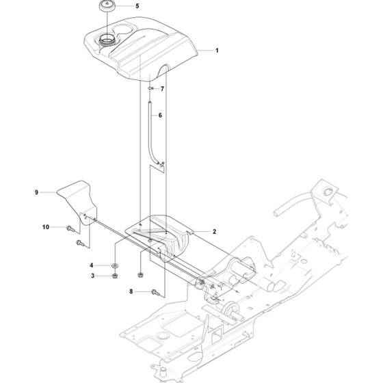 Fuel System Assembly for Husqvarna Rider 155 AWD Ride on Mowers