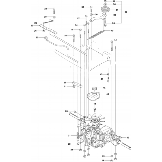 Chassis Rear-1 Assembly for Husqvarna Rider 15 T Ride on Mowers