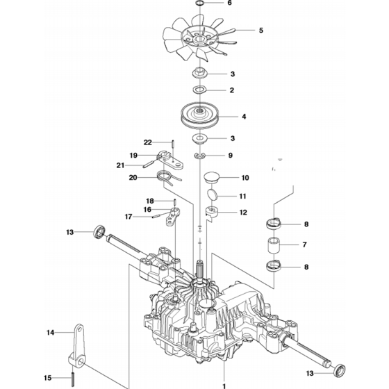 Transmission-1 Assembly for Husqvarna Rider 15 T Ride on Mowers