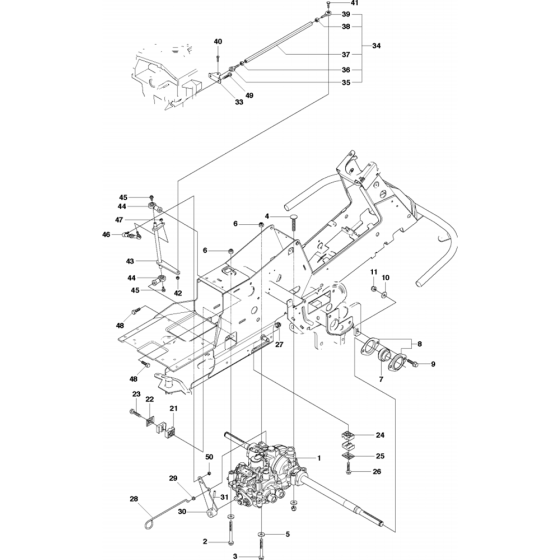 Engine Assembly for Husqvarna Rider 15 T AWD Ride on Mowers