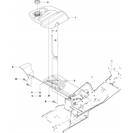 Fuel System Assembly for Husqvarna Rider 15 T AWD Ride on Mowers