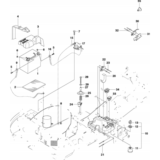 Electrical Assembly for Husqvarna Rider 15 T AWD Ride on Mowers