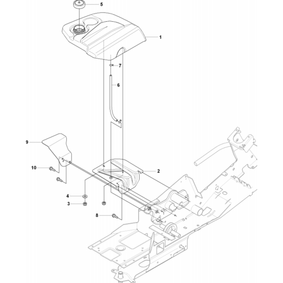 Fuel System Assembly for Husqvarna Rider 15V2 Ride on Mowers