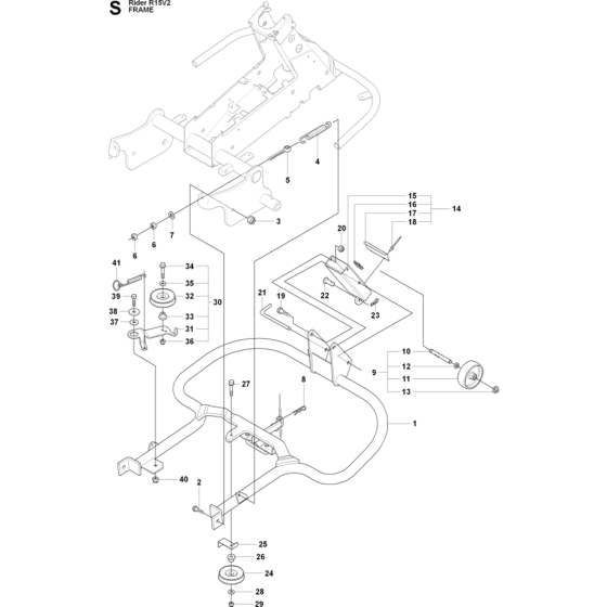 Frame Assembly for Husqvarna Rider 15V2 Ride on Mowers