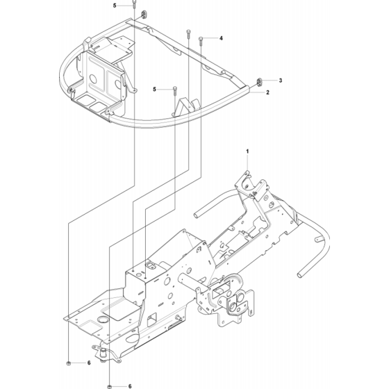 Chassis Lower Assembly for Husqvarna Rider 15V2 AWD Ride on Mowers