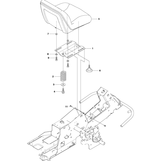 Seat Assembly for Husqvarna Rider 16 C Ride on Mowers