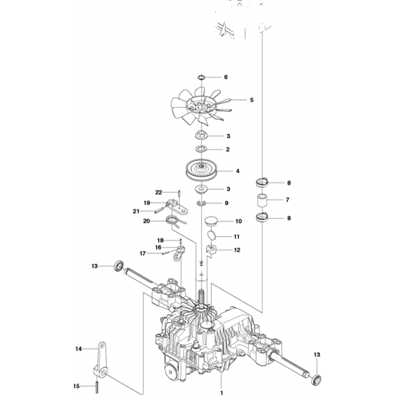 Transmission Assembly for Husqvarna Rider 16 C AWD Ride on Mowers