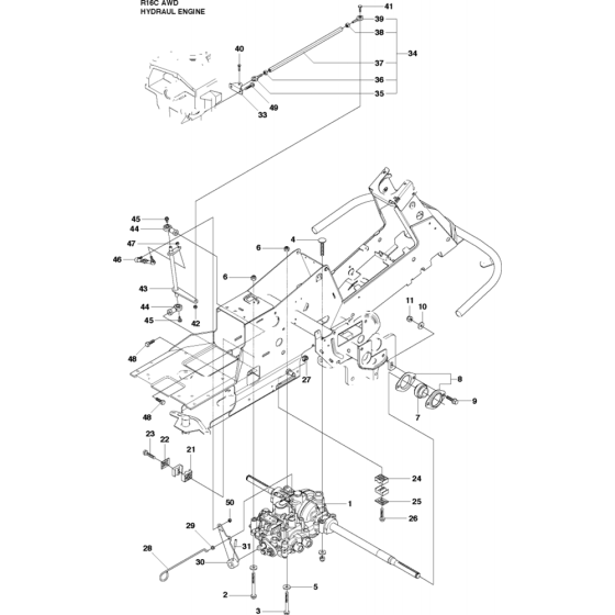 Engine Assembly for Husqvarna Rider 16 C AWD Ride on Mowers