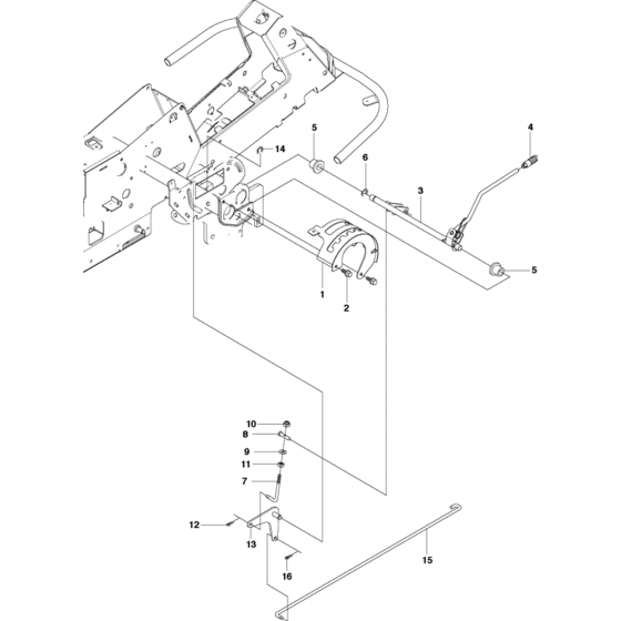 Height Adjustment Assembly for Husqvarna Rider 16 C AWD Ride on Mowers