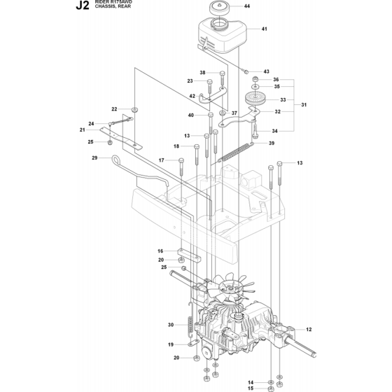 Transmission-1 Assembly for Husqvarna Rider 175 AWD Ride on Mowers