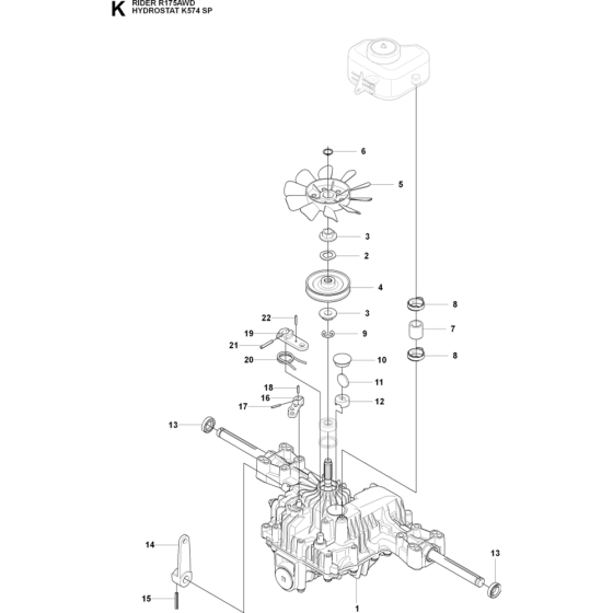 Transmission-2 Assembly for Husqvarna Rider 175 AWD Ride on Mowers