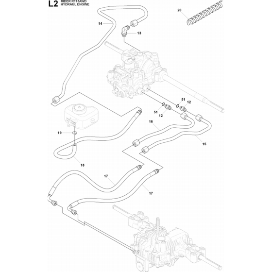 Hydraulic Pump Motor-1 Assembly for Husqvarna Rider 175 AWD Ride on Mowers