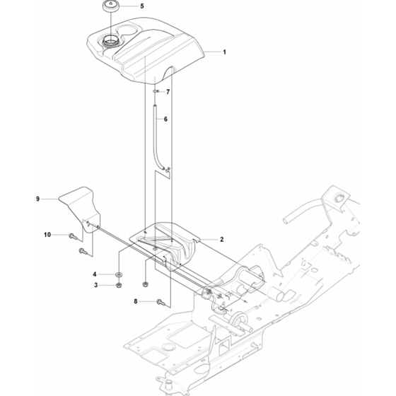 Fuel System Assembly for Husqvarna Rider 175 AWD Ride on Mowers