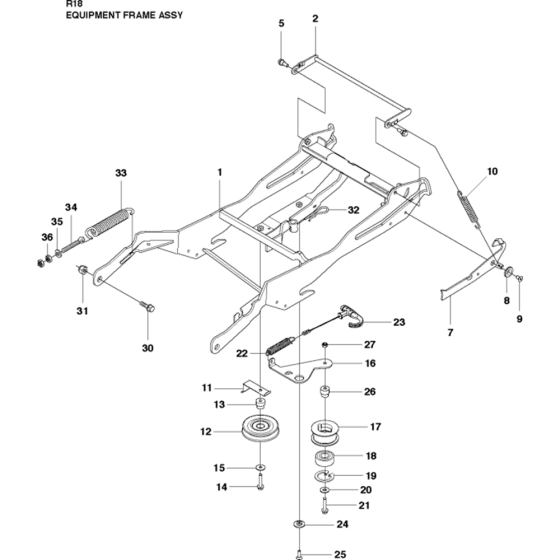 Frame Assembly for Husqvarna Rider 18 Ride on Mowers