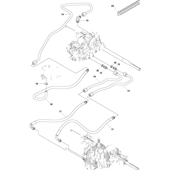 Engine-2 Assembly for Husqvarna Rider 18 AWD Ride on Mowers