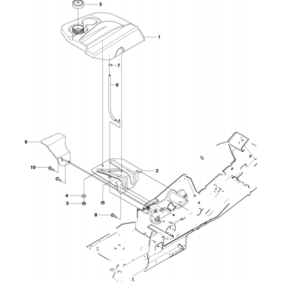 Fuel System Assembly for Husqvarna Rider 18 AWD Ride on Mowers