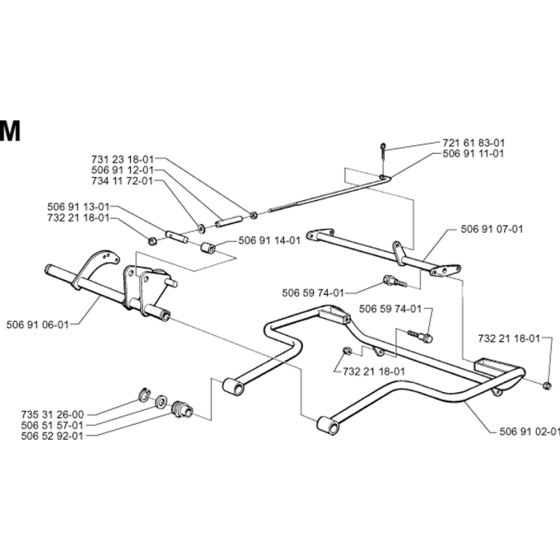 Frame Assembly for Husqvarna Rider 850 Ride on Mowers