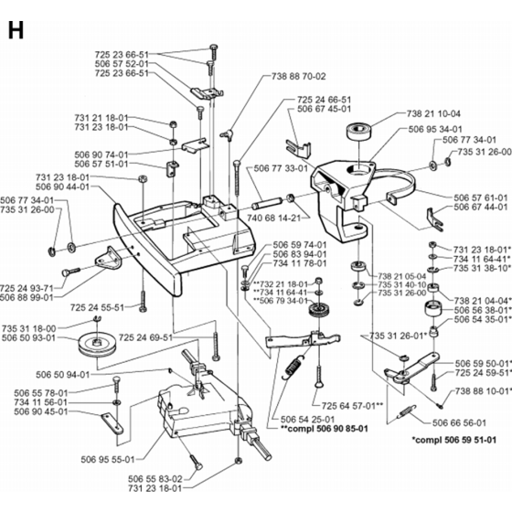 Transmission Assembly for Husqvarna Rider 850 Ride on Mowers