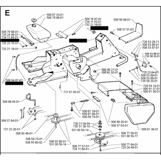 Transmission Assembly for Husqvarna Rider 970 HST Ride on Mowers