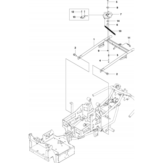 Frame Assembly for Husqvarna Rider Battery Ride on Mowers