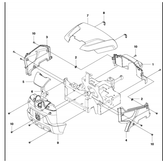 Cover Assembly for Husqvarna Rider Battery Ride on Mowers