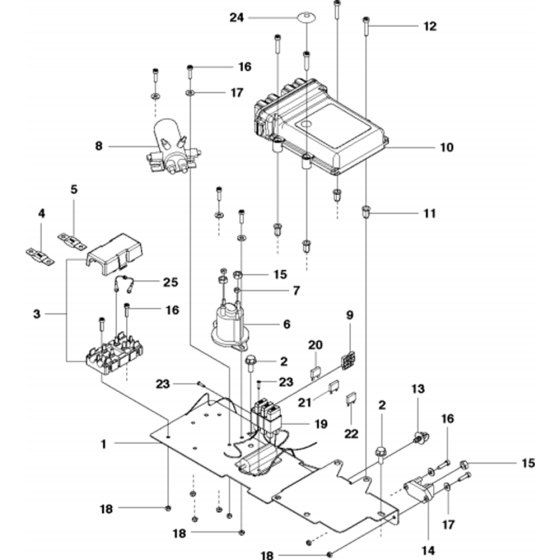 Electrical-1 Assembly for Husqvarna Rider Battery Ride on Mowers