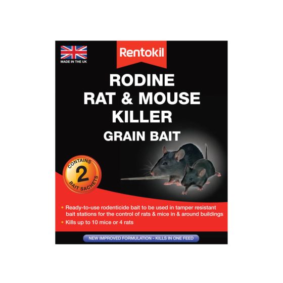 Rodine Rat & Mouse Killer Grain Bait 2 Sachets