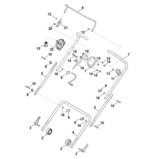 Handle Assembly for Stihl RLA 240.0