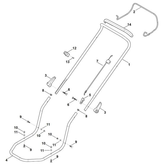 Handle for Stihl RM 2.1 R